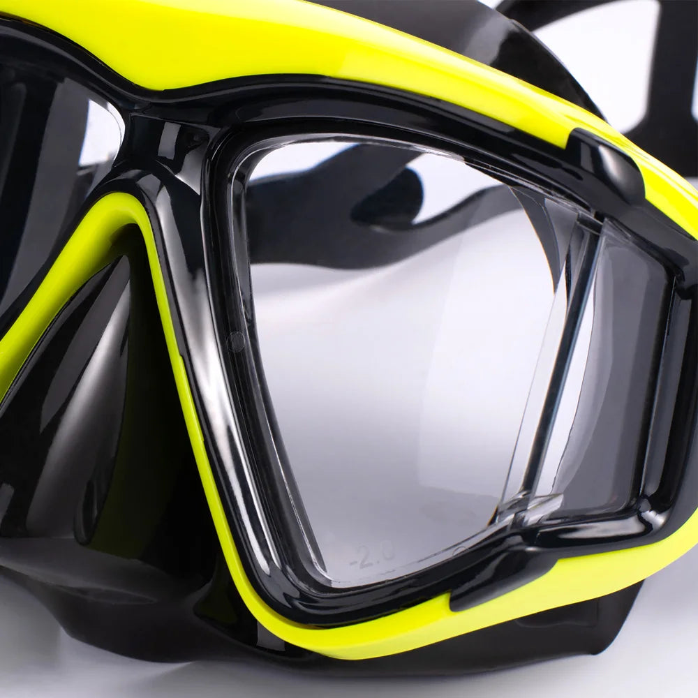 Optical Myopia Snorkel Diving Mask Swimming Goggles Nearsighted Short Sighted Gear Panoramic Wide View Adult Youth -1.0To-6.0