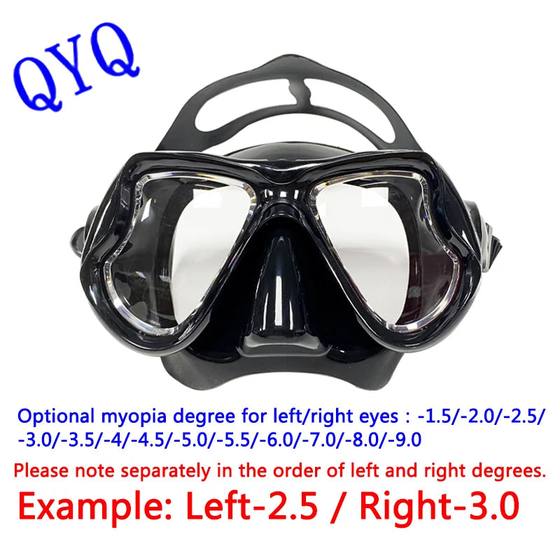 Myopia Diving Masks Snorkeling Set Nearsighted Swimming Goggle Short Sighted Nearsightedness -1.5 to -9.0